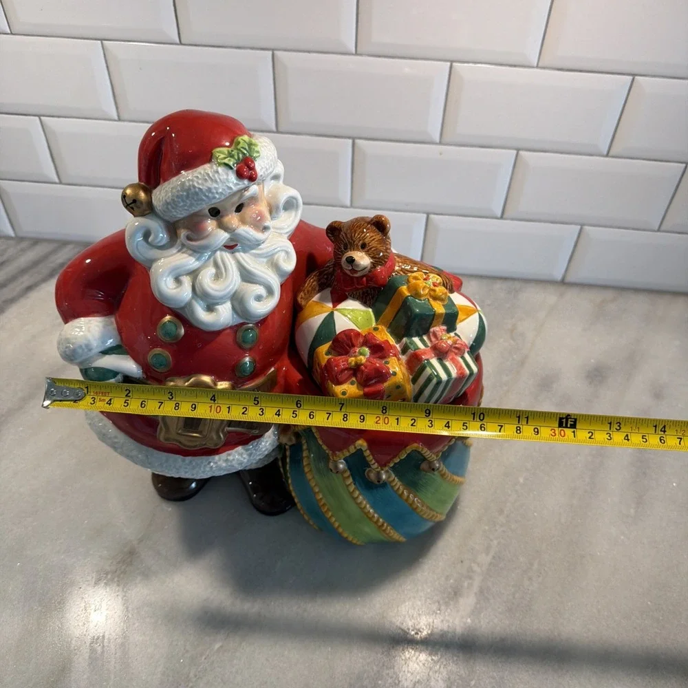 Vintage Rare1990's Bob Mackie Home Collection Santa Cookie Jar GW995